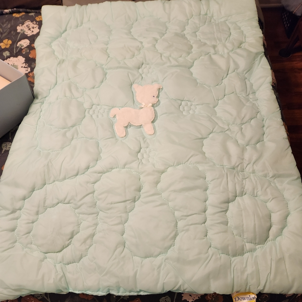 Vintage Quiltex Baby Quilt & Pillow Set